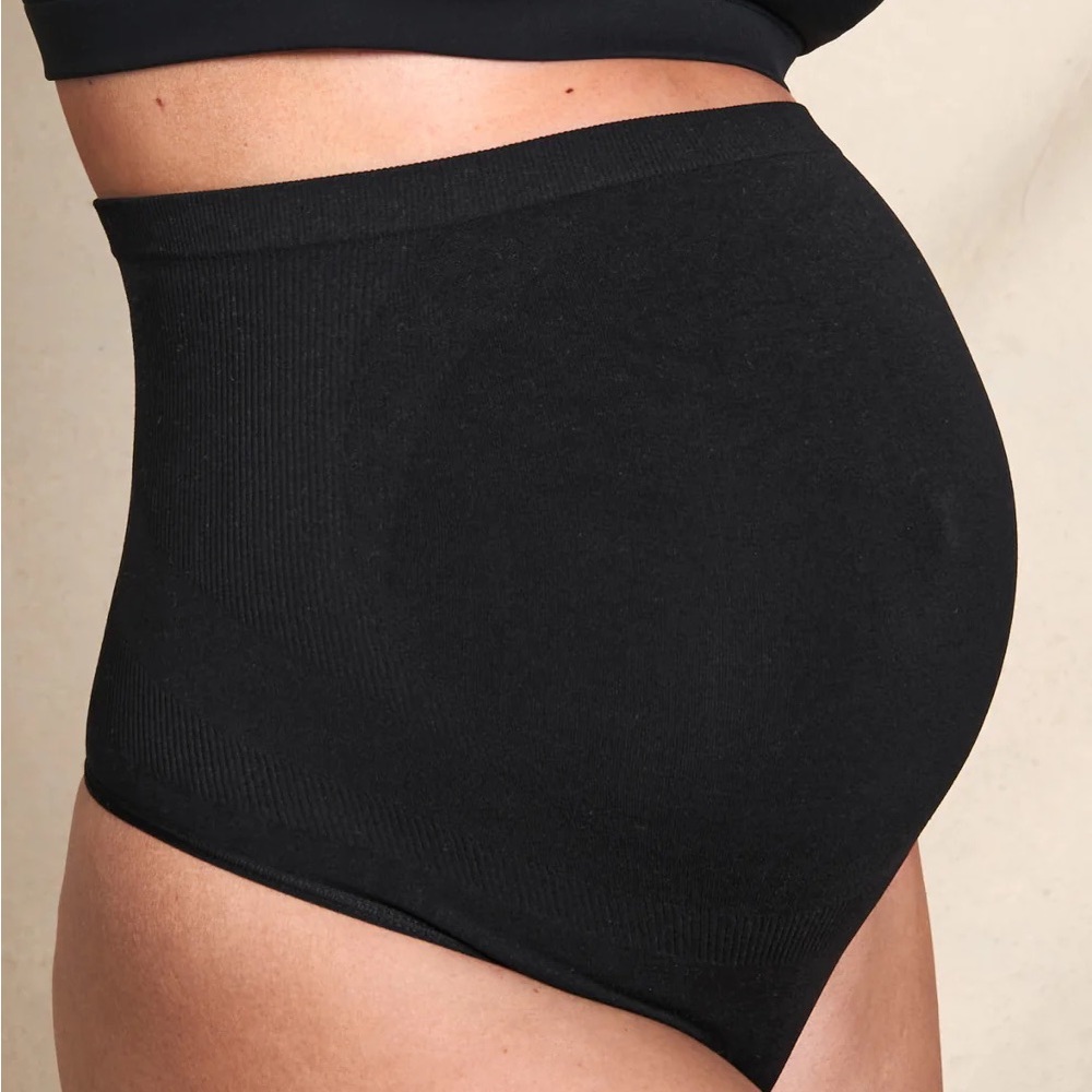 Blanqi Black Maternity Support Thong - Large